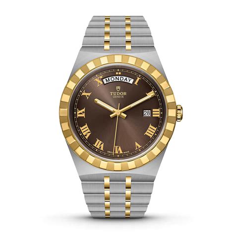 tudor royal 41mm chocolate dial|tudor royal gold dial.